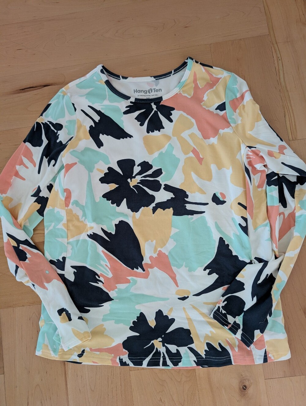 Hang Ten Long-Sleeve Floral Long Sleeve Rashguard/SUP/Sun Protection